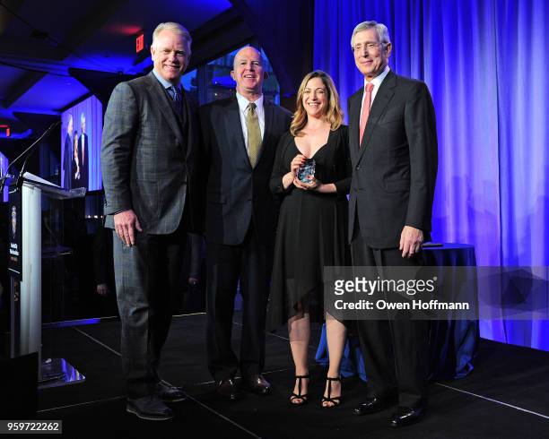 Boomer Esiason, James O'Neill, Yael Bar-tur and H. Dale Hemmerdinger attend the New York City Police Foundation 2018 Gala on May 17, 2018 in New York...
