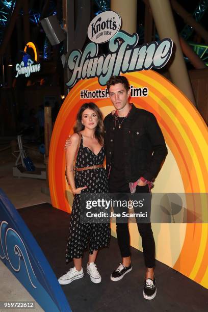 Shenae Grimes-Beech and Josh Beech attend the Knott's Berry Farm kick off preview party launching new dive coaster - HangTime at Knott's Berry Farm...