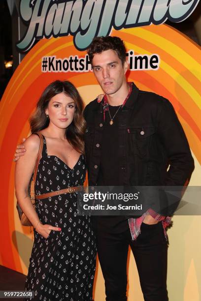 Shenae Grimes-Beech and Josh Beech attend the Knott's Berry Farm kick off preview party launching new dive coaster - HangTime at Knott's Berry Farm...