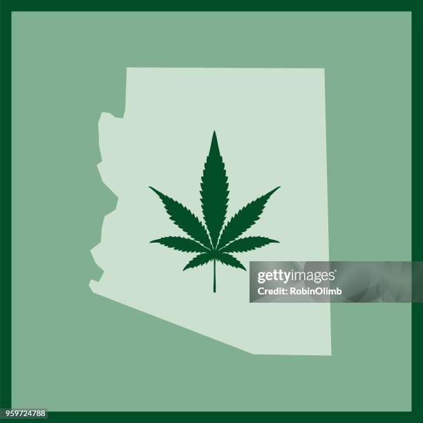 arizona state marijuana map - resin stock illustrations