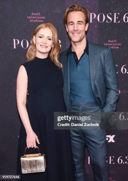 Kimberly Brook Van Der Beek and James Van Der Beek attend the New York premiere of FX series 'Pose' at Hammerstein Ballroom on May 17, 2018 in New...