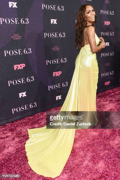 Janet Mock attends the New York premiere of FX series 'Pose' at Hammerstein Ballroom on May 17, 2018 in New York City.