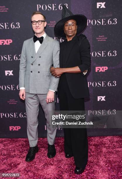 Adam Smith and Billy Porter attend the New York premiere of FX series 'Pose' at Hammerstein Ballroom on May 17, 2018 in New York City.