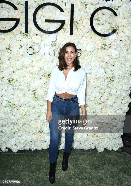 Devin Brugman arrive at the Gigi C Bikinis Pop-Up Launch Event at The Park at The Grove on May 17, 2018 in Los Angeles, California.
