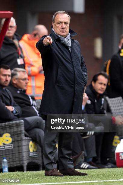 Coach Dick Advocaat of Sparta Rotterdam during the Dutch Jupiler League play-offs final match between FC Emmen and Sparta Rotterdam at the JenS...