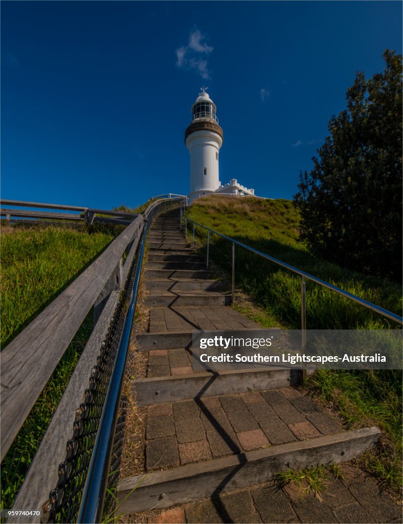 Cape Byron Track and lighthouse view, Byron Bay, New south Wales, Australia.