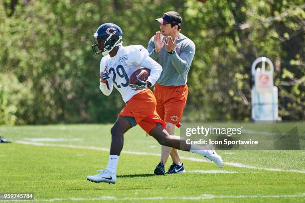 Chicago Bears defensive back Rashard Fant participates during the Bears OTA session on May 16, 2018 at Halas Hall, in Lake Forest, IL.