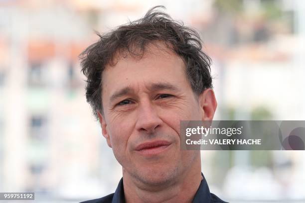 French director and President of the Short Films and Cinefondation jury Bertand Bonello poses on May 18, 2018 during a photocall of the "The Short...