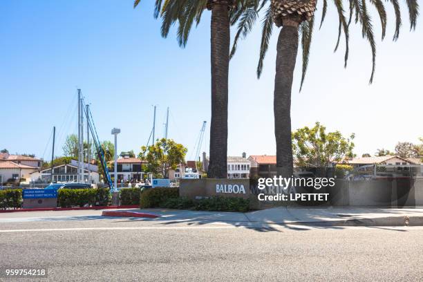 balboa marina - newport beach california stock pictures, royalty-free photos & images