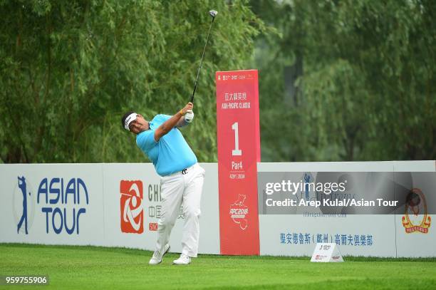 Prom Meesawat of Thailand pictured during round two of the 2018 Asia Pacific Classic at the St. Andrews Golf Club on May 18, 2018 in Zhengzhou,...