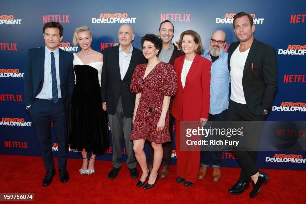 Jason Bateman, Portia de Rossi, Jeffrey Tambor, Alia Shawkat, Tony Hale, Jessica Walter, Tony Hale and Will Arnett attend the premiere of Netflix's...