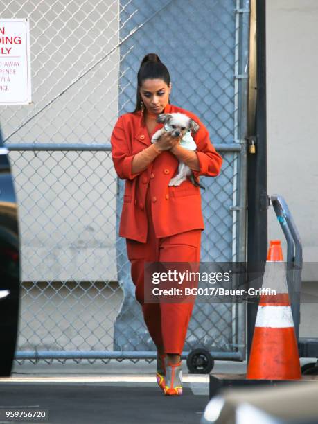 Lilly Singh is seen arriving at the 'Jimmy Kimmel Live' on May 17, 2018 in Los Angeles, California.