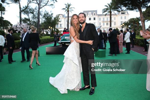 Heidi Klum and Tom Kaulitz attend the cocktail at the amfAR Gala Cannes 2018 at Hotel du Cap-Eden-Roc on May 17, 2018 in Cap d'Antibes, France.