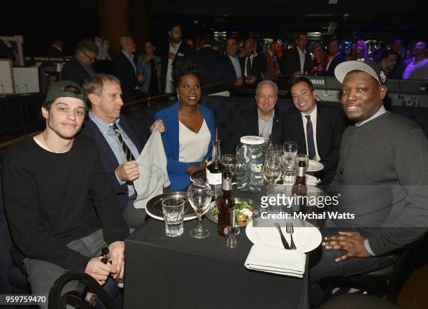 Pete Davidson Writer and Actor on Saturday Night Live, Guest, Leslie Jones Actor on Saturday Night Live, Lorne Michaels Creator and Producer Saturday...