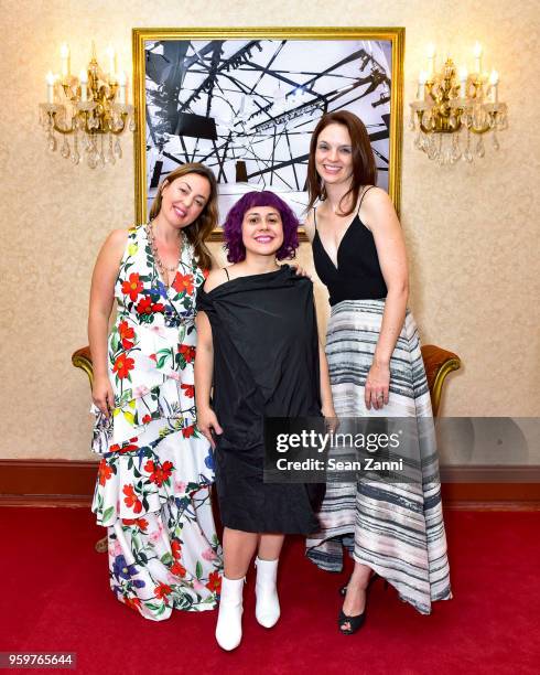 Paola Prestini, Angélica Negrón and Courtenay Casey attend National Sawdust 2018 Spring Gala at Alhambra Ballroom on May 10, 2018 in New York City....