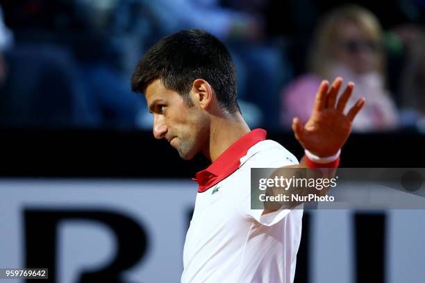 Novak Djokovic at Foro Italico in Rome, Italy on May 17, 2018