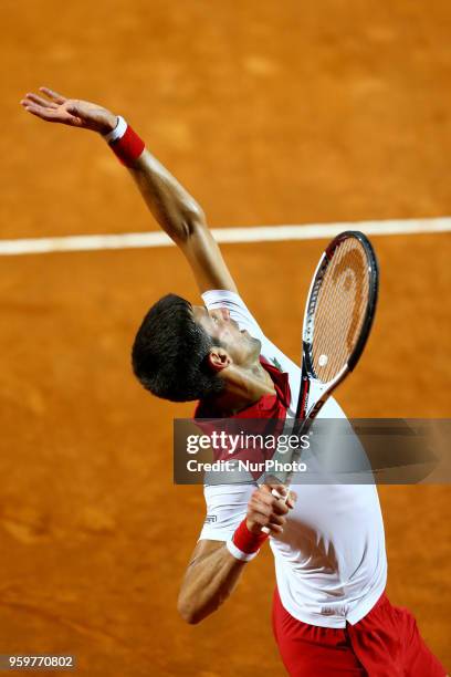 Novak Djokovic at Foro Italico in Rome, Italy on May 17, 2018