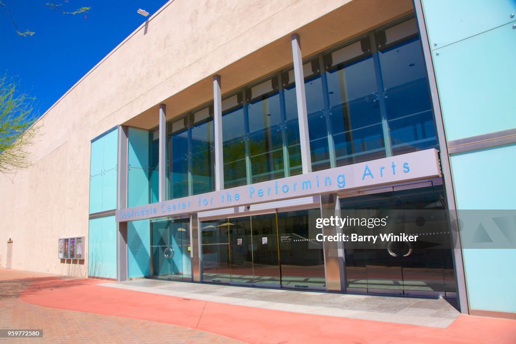 Performing arts theater entrance in Scottsdale, AZ