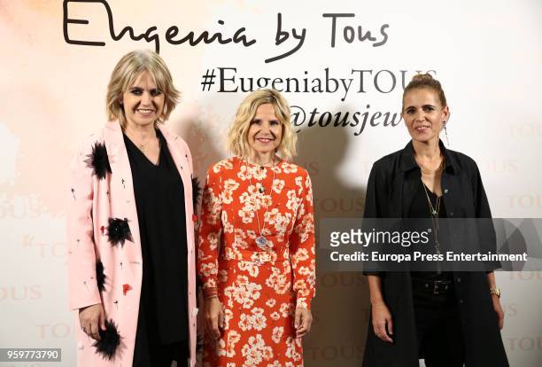 Rosa Tous, Eugenia Martinez de Irujo and Marta Tous present 'Mi Talisman' collection by Tous on May 17, 2018 in Madrid, Spain.