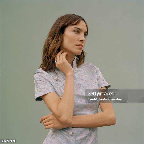 Writer, model, and fashion designer Alexa Chung is photographed for the Guardian Newspaper on May 22, 2017 in London, England.
