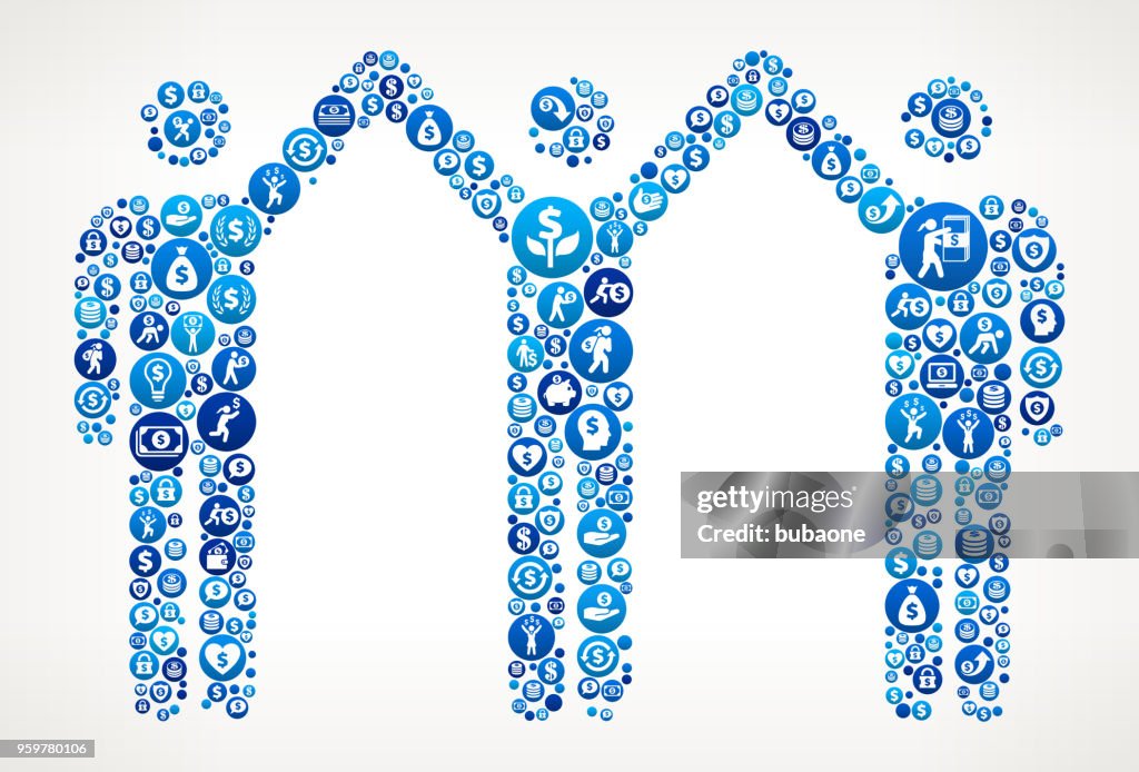 Congratulations  Money Blue Icon Pattern Background