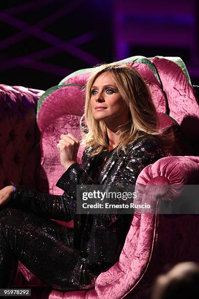 Serena Autieri attends the 'Barbareschi Sciok' tv show at LA7 studios on January 22, 2010 in Rome, Italy.