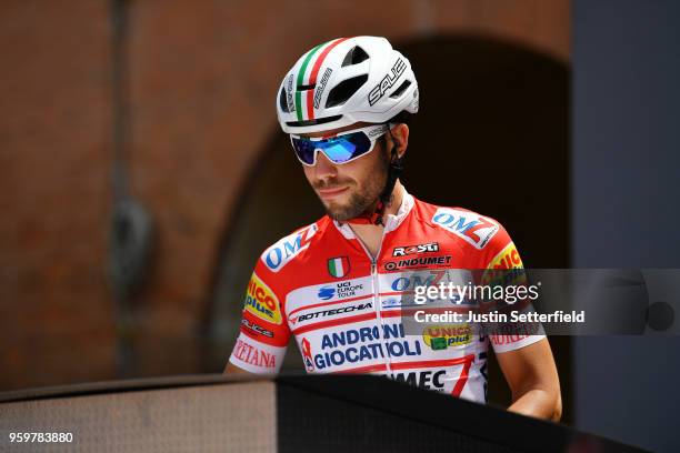 Start / Marco Frapporti of Italy and Team Androni Giocattoli-Sidermec / Podium / during the 101st Tour of Italy 2018, Stage 13 a 180km stage from...