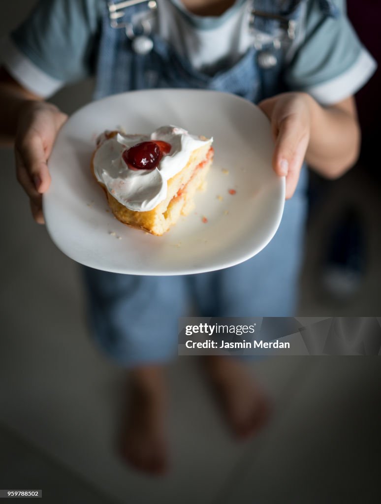 Child with cake