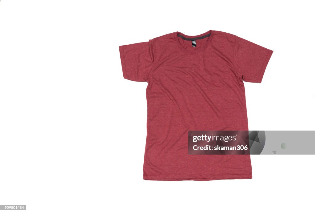 Colorful T-shirt compose with white background