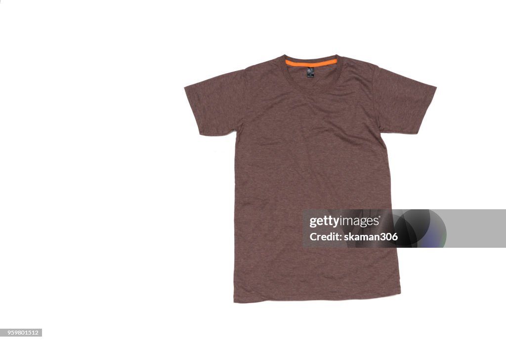 Colorful T-shirt compose with white background
