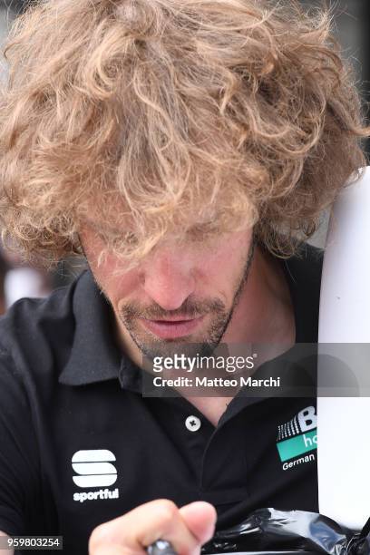Daniel Oss of Italy and Team Bora-Hansgrohe before stage four of the 13th Amgen Tour of California 2018 San Jose / Morgan Hill a 34.7 km Individual...