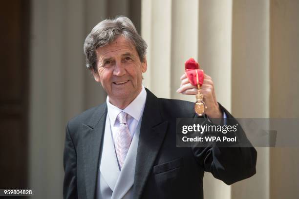 Author and broadcaster Melvyn Bragg, more formally known as Lord Bragg of Wigton, following an Investiture ceremony at Buckingham Palace, London,...