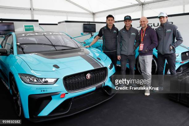 Ho-Pin Tung, Mitch Evans, Juergen Vogel and Nelson Piquet Jr. During the Jaguar I-PACE Smartcone Challenge on the occasion of the Formular E weekend...