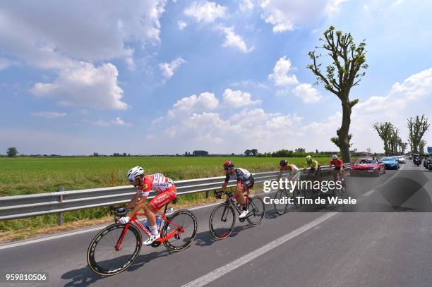 Andrea Vendrame of Italy and Team Androni Giocattoli-Sidermec / Marco Marcato of Italy and UAE Team Emirates / Alessandro Tonelli of Italy and Team...