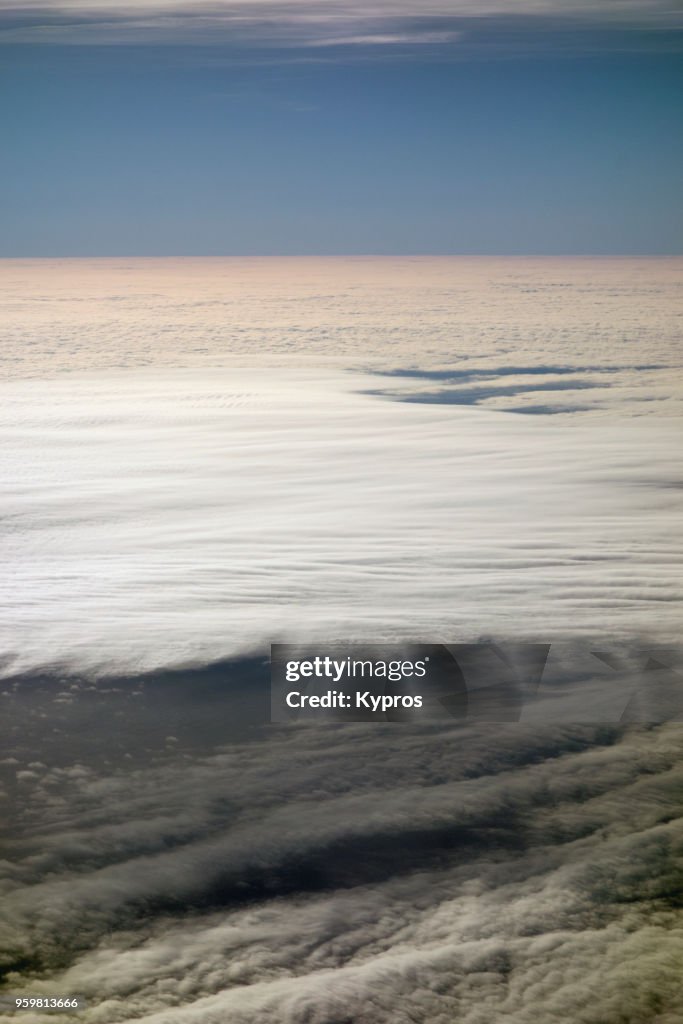 Europe, Germany, 2018: Aerial View Of Clouds