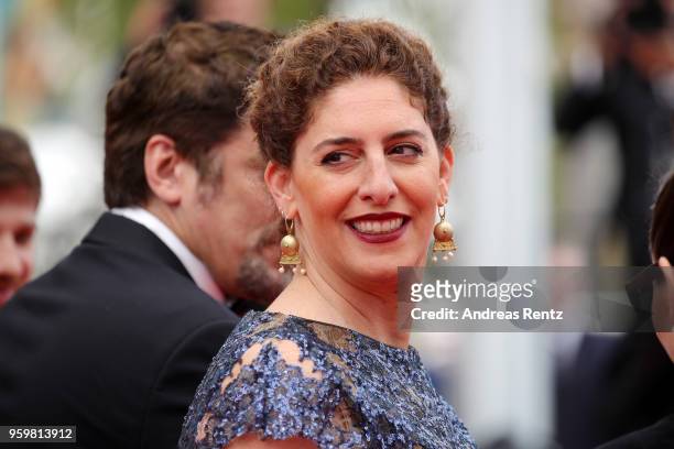Un Certain Regard jury members Annemarie Jacir attends the screening of "Ayka" during the 71st annual Cannes Film Festival at Palais des Festivals on...