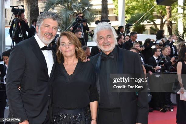 Hair artists Fabien Provost, Olivia provost and Franck Provost attend the screening of'Capharnaum' during the 71st annual Cannes Film Festival at...