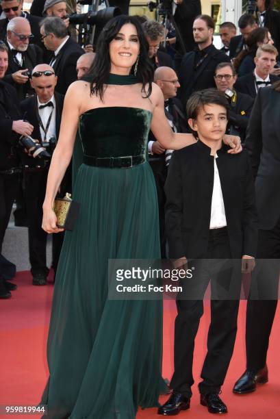 Director Nadine Labaki and Zain Alrafeea attend the screening of' Capharnaum' during the 71st annual Cannes Film Festival at Palais des Festivals on...