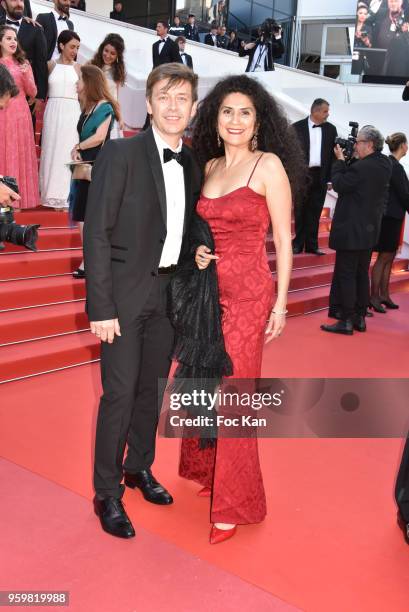 Chrsitophe guillarme s husband Thierry Marsaux and his guest attend the screening of'Capharnaum' during the 71st annual Cannes Film Festival at...