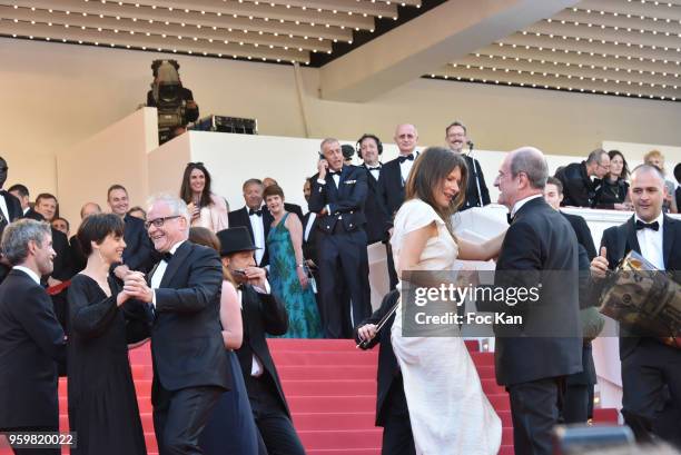 Country ball with Thierry Fremaux and Pierre Lecure on the red carpet during the screening of'Capharnaum' during the 71st annual Cannes Film Festival...