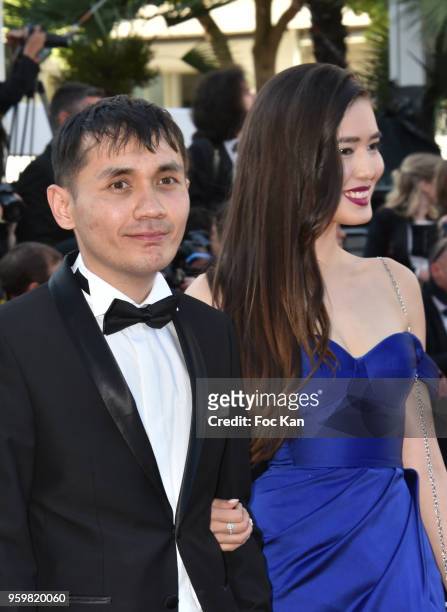 Adilkhan Yerzhanov, and Dinara Baktybaeva attend the screening of 'Capharnaum' during the 71st annual Cannes Film Festival at Palais des Festivals on...