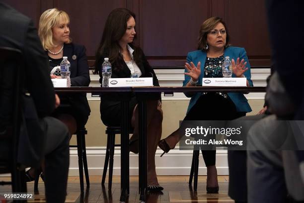 Oklahoma Governor Mary Fallin, Texas Public Policy Foundation President and CEO Brooke Rollins, and New Mexico Governor Susana Martinez participate...