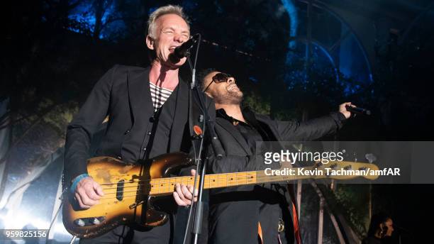Sting attends the amfAR Gala Cannes 2018 at Hotel du Cap-Eden-Roc on May 17, 2018 in Cap d'Antibes, France.