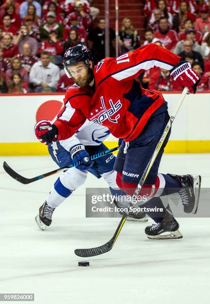 Washington Capitals right wing Brett Connolly moves up ice during game four of the NHL Eastern Conference Finals between the Washington Capitals and...