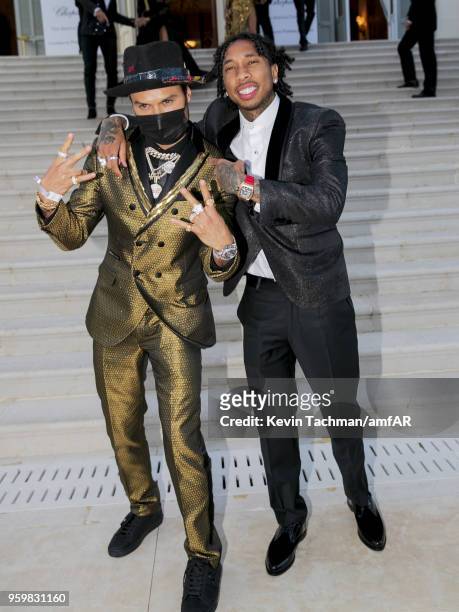 Alec Monoply and Tyga attend the amfAR Gala Cannes 2018 at Hotel du Cap-Eden-Roc on May 17, 2018 in Cap d'Antibes, France.