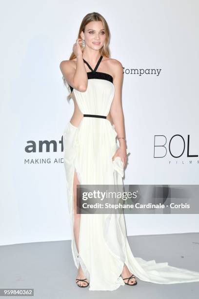 Fiammetta Cicogna arrive at the amfAR Gala Cannes 2018 at Hotel du Cap-Eden-Roc on May 17, 2018 in Cap d'Antibes, France.