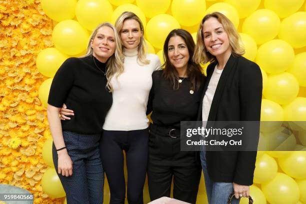 Erin Foster, Sara Foster, Andrea Lieberman and Brett Heyman attend a panel discussion on power dressing with Bumble's Sara & Erin Foster and designer...