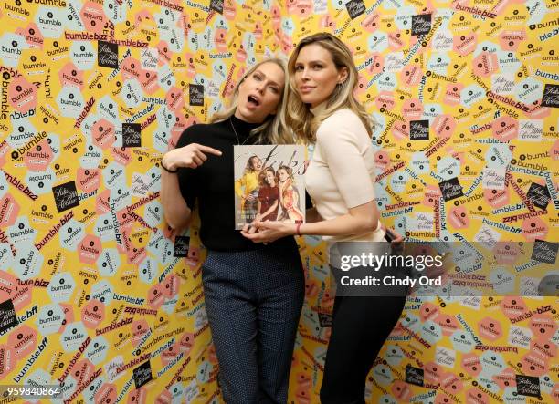 Erin Foster and Sara Foster attend a panel discussion on power dressing with Bumble's Sara & Erin Foster and designer Andrea Lieberman hosted by Saks...