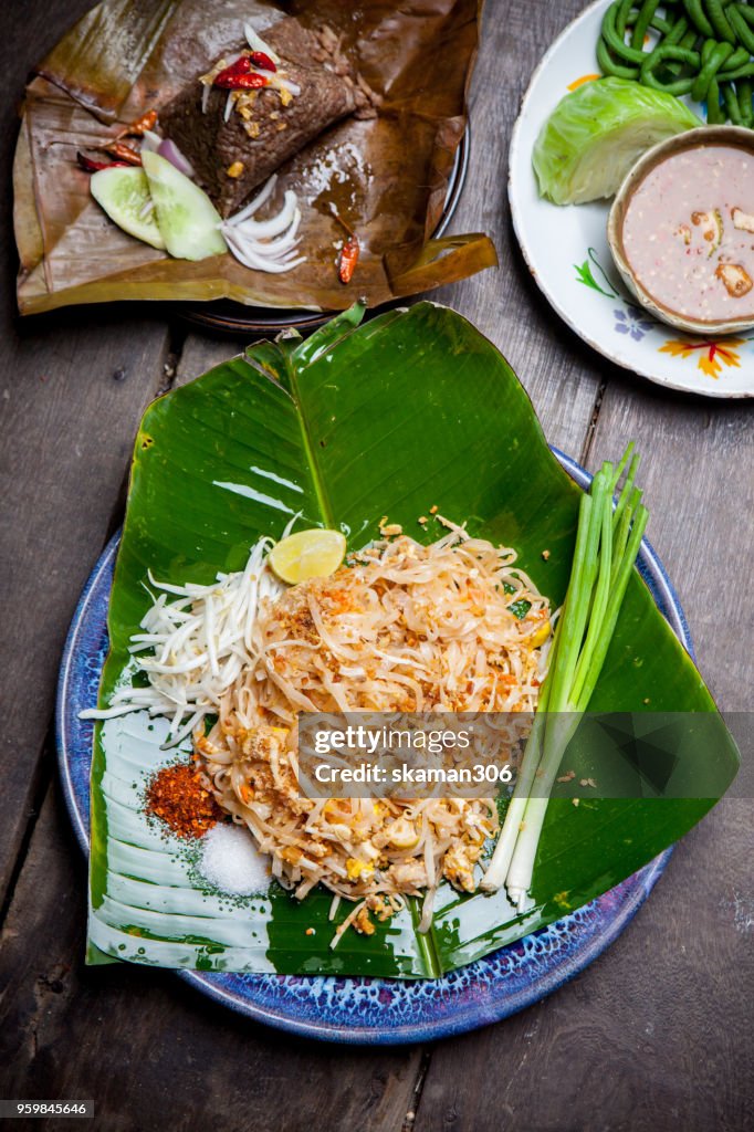 Traditional thai cuisine padtai