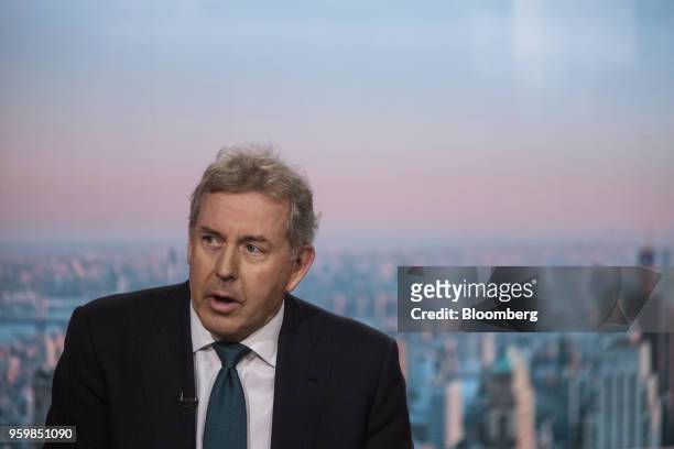 Kim Darroch, U.K. Ambassador to the U.S., speaks during a Bloomberg Television interview in New York, U.S., on Friday, May 18, 2018. Darroch...